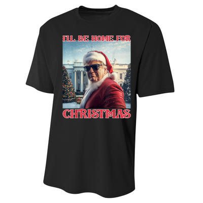 ILl Be Home For Christmas Trump Santa Selfie White House Performance Sprint T-Shirt