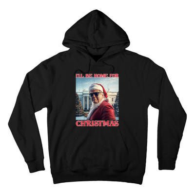 ILl Be Home For Christmas Trump Santa Selfie White House Tall Hoodie