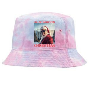 ILl Be Home For Christmas Trump Santa Selfie White House Tie-Dyed Bucket Hat