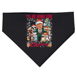 IIl Be Home For Christmas Funny Trump Pets Dog Cat Xmas USA-Made Doggie Bandana