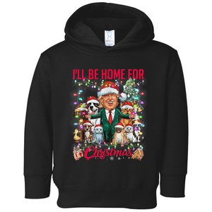 IIl Be Home For Christmas Funny Trump Pets Dog Cat Xmas Toddler Hoodie