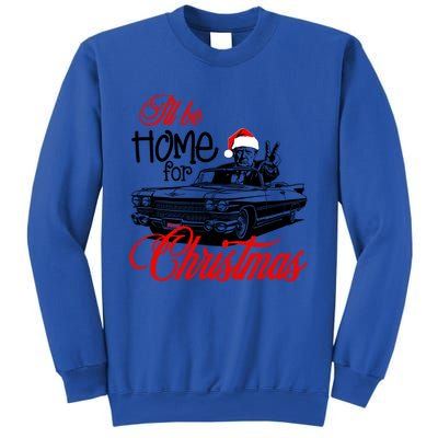 ILl Be Home For Christmas Xmas Trump Pajamas Holiday Santa Gift Sweatshirt