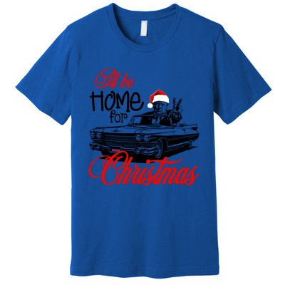 ILl Be Home For Christmas Xmas Trump Pajamas Holiday Santa Gift Premium T-Shirt