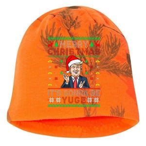 I’Ll Be Home For Christmas Trump 2024 DaddyS Home Trump 47 Kati - Camo Knit Beanie