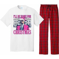 ILl Be Home For Christmas Funny Donald Trump Pajamas Xmas Pajama Set