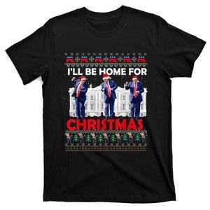 IIl Be Home For Christmas Santa Funny Trump Xmas Pajamas T-Shirt