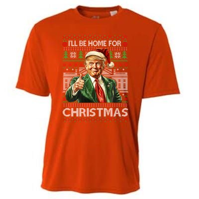 ILl Be Home For Christmas Xmas Trump Pajamas Holiday Santa Meaningful Gift Cooling Performance Crew T-Shirt