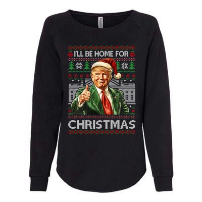 ILl Be Home For Christmas Xmas Trump Pajamas Holiday Santa Meaningful Gift Womens California Wash Sweatshirt