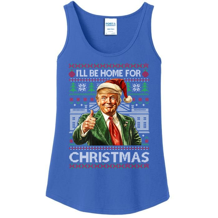 ILl Be Home For Christmas Xmas Trump Pajamas Holiday Santa Meaningful Gift Ladies Essential Tank