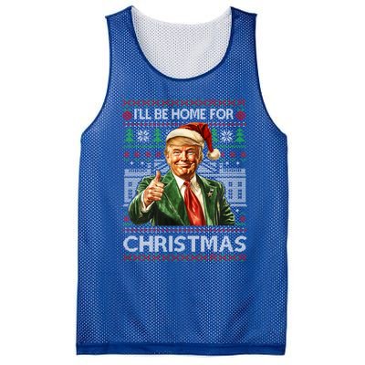 ILl Be Home For Christmas Xmas Trump Pajamas Holiday Santa Meaningful Gift Mesh Reversible Basketball Jersey Tank