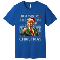 ILl Be Home For Christmas Xmas Trump Pajamas Holiday Santa Meaningful Gift Premium T-Shirt