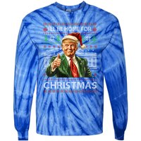 ILl Be Home For Christmas Xmas Trump Pajamas Holiday Santa Meaningful Gift Tie-Dye Long Sleeve Shirt