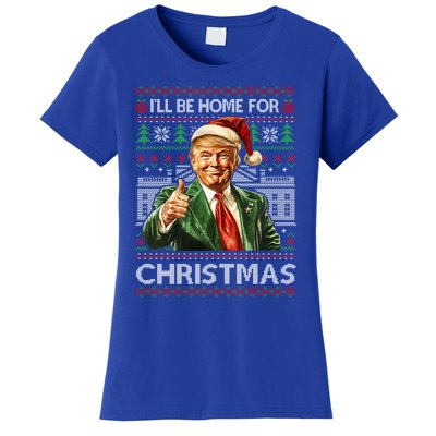 ILl Be Home For Christmas Xmas Trump Pajamas Holiday Santa Meaningful Gift Women's T-Shirt