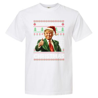 ILl Be Home For Christmas Xmas Trump Pajamas Holiday Santa Meaningful Gift Garment-Dyed Heavyweight T-Shirt