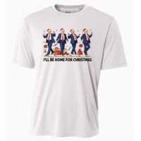 ILl Be Home For Christmas Santa Funny Trump Xmas Pajamas Cooling Performance Crew T-Shirt