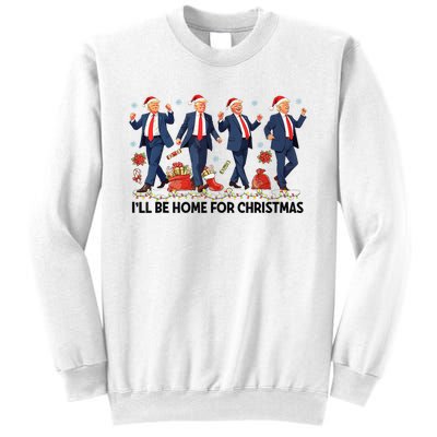 ILl Be Home For Christmas Santa Funny Trump Xmas Pajamas Sweatshirt