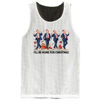 ILl Be Home For Christmas Santa Funny Trump Xmas Pajamas Mesh Reversible Basketball Jersey Tank