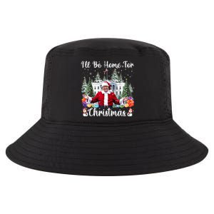 ILl Be Home For Christmas Funny Santa Claus Trump 2024 Cool Comfort Performance Bucket Hat