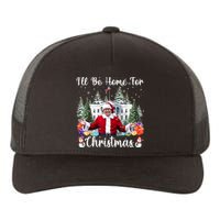 ILl Be Home For Christmas Funny Santa Claus Trump 2024 Yupoong Adult 5-Panel Trucker Hat