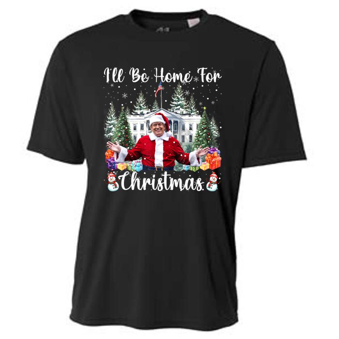 ILl Be Home For Christmas Funny Santa Claus Trump 2024 Cooling Performance Crew T-Shirt