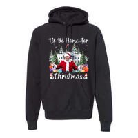 ILl Be Home For Christmas Funny Santa Claus Trump 2024 Premium Hoodie