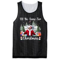 ILl Be Home For Christmas Funny Santa Claus Trump 2024 Mesh Reversible Basketball Jersey Tank