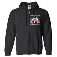 ILl Be Home For Christmas Funny Santa Claus Trump 2024 Full Zip Hoodie