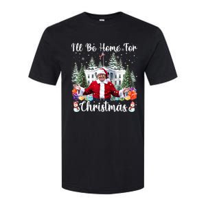 ILl Be Home For Christmas Funny Santa Claus Trump 2024 Softstyle CVC T-Shirt