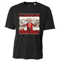 IIi Be Home For Christmas Funny Trump Santa 2024 Christmas Cooling Performance Crew T-Shirt