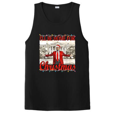 IIi Be Home For Christmas Funny Trump Santa 2024 Christmas PosiCharge Competitor Tank