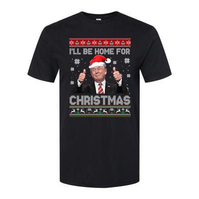 ILl Be Home For Christmas Santa Funny Trump Xmas Pajamas Softstyle CVC T-Shirt