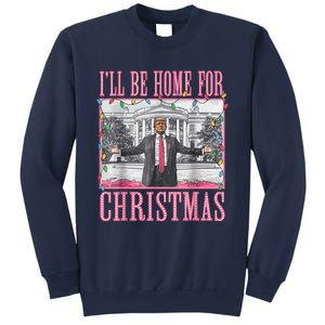 ILl Be Home For Christmas Santa Funny Trump Xmas Pajamas Sweatshirt