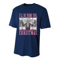 ILl Be Home For Christmas Santa Funny Trump Xmas Pajamas Performance Sprint T-Shirt