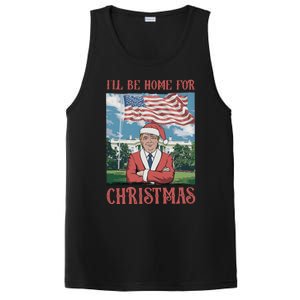 ILl Be Home For Christmas Funny Trump 2024 Ugly Xmas PosiCharge Competitor Tank