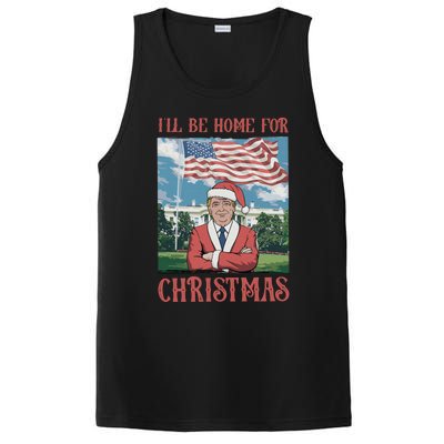 ILl Be Home For Christmas Funny Trump 2024 Ugly Xmas PosiCharge Competitor Tank