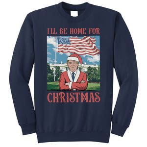 ILl Be Home For Christmas Funny Trump 2024 Ugly Xmas Sweatshirt