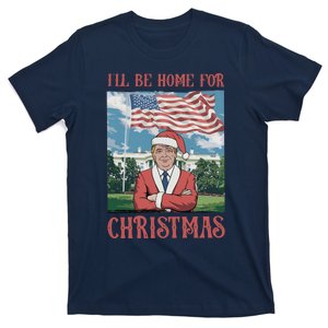 ILl Be Home For Christmas Funny Trump 2024 Ugly Xmas T-Shirt