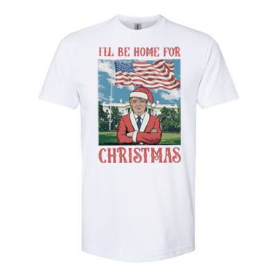 ILl Be Home For Christmas Funny Trump 2024 Ugly Xmas Softstyle CVC T-Shirt