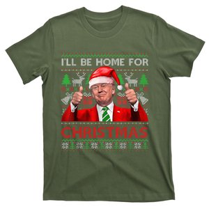 ILl Be Home For Christmas Santa Trump Xmas Pajamas Funny T-Shirt