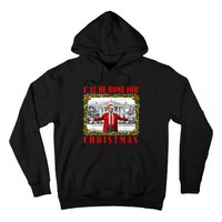 ILl Be Home For Christmas Funny Santa Claus Trump 2024 Hoodie