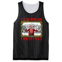 ILl Be Home For Christmas Funny Santa Claus Trump 2024 Mesh Reversible Basketball Jersey Tank