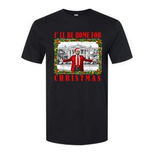 ILl Be Home For Christmas Funny Santa Claus Trump 2024 Softstyle CVC T-Shirt