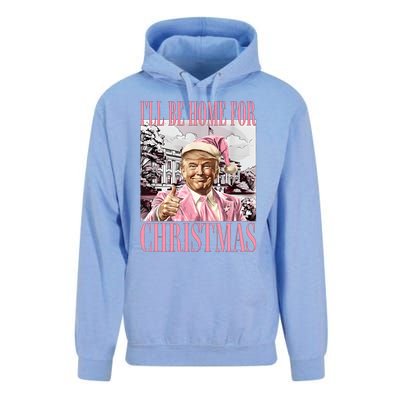 Iil Be Home For Christmas Funny Trump Santa 2024 Christmas Unisex Surf Hoodie