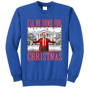 ILl Be Home For Christmas Santa Funny Trump Xmas Pajamas Gift Sweatshirt