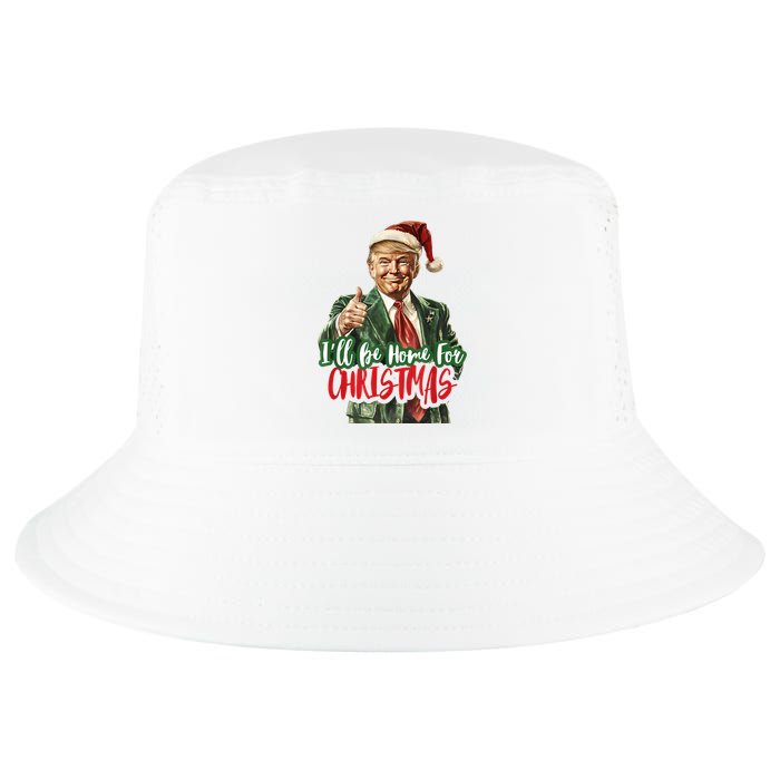 ILl Be Home For Christmas Santa Trump Xmas Pajamas Funny Cool Comfort Performance Bucket Hat