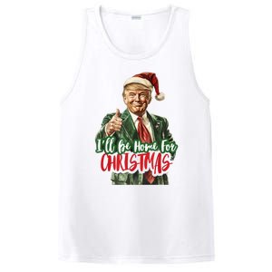 ILl Be Home For Christmas Santa Trump Xmas Pajamas Funny PosiCharge Competitor Tank