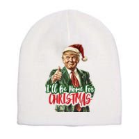 ILl Be Home For Christmas Santa Trump Xmas Pajamas Funny Short Acrylic Beanie