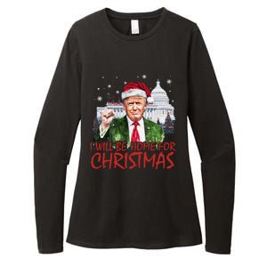 ILl Be Home For Christmas Xmas Trump Pajamas Holiday Santa Great Gift Womens CVC Long Sleeve Shirt