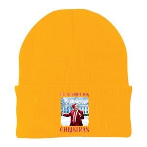 I’Ll Be Home For Christmas Funny Dancing Trump Republican Gift Knit Cap Winter Beanie