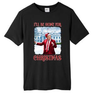 I’Ll Be Home For Christmas Funny Dancing Trump Republican Gift Tall Fusion ChromaSoft Performance T-Shirt